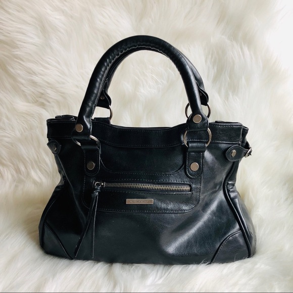Victoria's Secret Handbags - Victoria Secret Black Pebbled Faux Leather Bag